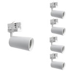 Silamp spot led sur rail 80 triphas blanc pour ampoule gu10 (pack de 5)