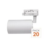 Silamp spot led sur rail monophas� cct 30w 60� blanc - 3000k / 4000k / 6500k ( pack de 20 )