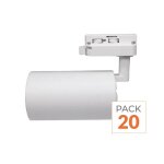 Silamp spot led sur rail triphas� cct 30w 60� blanc - 3000k / 4000k / 6500k - pack de 20