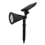 Silamp spot � piquer led solaire pour jardin 2w 5. 5v dc (4 led) - blanc froid 6000k - 8000k