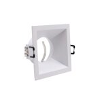 Silamp support encastrable spot carr� blanc mat pour ampoule gu10