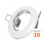 Silamp support spot gu10 led orientable blanc (pack de 10)