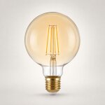 Silumen ampoule led filament dimmable e27 8w ambr�e g95 - blanc chaud (2300k - 3500k)