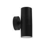 Silumen applique murale noire ip65 double faisceau gu10