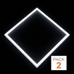 Silumen dalle led cadre lumineux cct 60x60 40w - 3000k / 4200k / 6400k - pack de 2