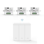 Silumen interrupteur mural sans fil bouton triple avec 3 r�cepteurs 220v 10a
