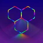 Silumen kit 3 led hexagonal rgb 27w 110lm / w