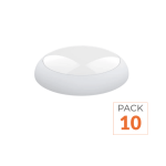 Silumen pack de 10 - applique ronde led blanche 20w / 16w / 12w ajustable avec d�tecteur cct - 3000k ...