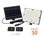Silumen pack de 10 - projecteur led solaire ext�rieur 9w ip65 3 - cct d�tecteur de lumi�re et de mouvement ...