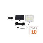Silumen pack de 10 - projecteur led solaire ext�rieur 9w ip65 3 - cct d�tecteur de lumi�re et de mouvement ...