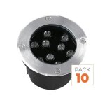 Silumen pack de 10 - spot ext�rieur encastrable 9w ip67 220v sol 30� �120 mm - blanc chaud 2300k - 3500k ...