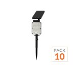 Silumen pack de 10 - spot led ext�rieur 3 - cct � piquer ip65 solaire 8w 1150lm 144lm / w avec d�tecteur ...