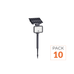 Silumen pack de 10 - spot led ext�rieur �tanche � piquer ip65 solaire 8w 1150lm 144lm / w avec d�tecteur ...