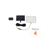 Silumen pack de 4 - projecteur led solaire ext�rieur 9w ip65 3 - cct d�tecteur de lumi�re et de mouvement ...