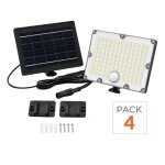Silumen pack de 4 - projecteur led solaire ext�rieur 9w ip65 3 - cct d�tecteur de lumi�re et de mouvement ...