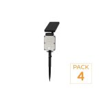 Silumen pack de 4 - spot led ext�rieur 3 - cct � piquer ip65 solaire 8w 1150lm 144lm / w avec d�tecteur ...
