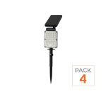 Silumen pack de 4 - spot led ext�rieur 3 - cct � piquer ip65 solaire 8w 1150lm 144lm / w avec d�tecteur ...