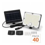 Silumen pack de 40 - projecteur led solaire ext�rieur 9w ip65 3 - cct d�tecteur de lumi�re et de mouvement ...