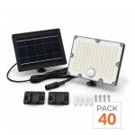 Silumen pack de 40 - projecteur led solaire ext�rieur 9w ip65 3 - cct d�tecteur de lumi�re et de mouvement ...