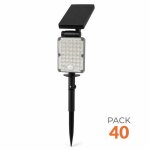 Silumen pack de 40 - spot led ext�rieur 3 - cct � piquer ip65 solaire 8w 1150lm 144lm / w avec d�tecteur ...