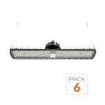 Silumen pack de 6 - suspension led industrielle lin�aire 150w / 200w / 250w 185lm / w avec d�tecteur ...