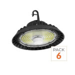 Silumen pack de 6 - suspension led industrielle ufo dimmable 150w - 200w - 250w 187lm / w avec d�tecteur ...