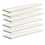 Silumen panneau led 120x30 40w 120lm / w flicker free contour blanc (pack de 6) - blanc chaud 2300k - ...