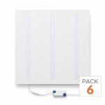Silumen panneau led grille 3 lignes 60x60 40w blanc - pack de 6 - blanc neutre (4000k - 5500k)