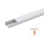 Silamp profil� aluminium 1m pour ruban led avec couvercle blanc opaque (pack de 5)