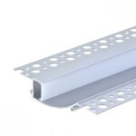 Silumen profil� aluminium encastr� 2m pour pl�tre couvercle blanc opaque