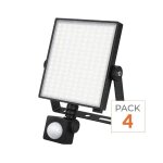 Silumen projecteur led connect� wifi rgbw 20w ip44 avec d�tecteur de mouvement (lot de 4)