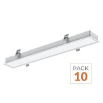 Silumen pack de 10 - r�glette encastrable led 120cm 35w blanc - blanc froid 6000k - 8000k