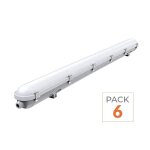 Silumen r�glette led 120cm �tanche cct 22 / 28 / 34 / 40w avec d�tecteur - 3000k / 4000k / 6500k (pack ...