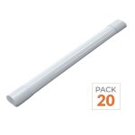 Silumen r�glette led 60cm 20w ip40 - pack de 20 - blanc neutre 4000k - 5500k