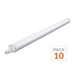 Silumen r�glette led �tanche 150cm 53w 135lm / w interconnectable ( pack de 10 ) - blanc froid 6000k ...