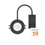 Silumen spot encastrable 5, 4w dimmable cct ip65 noir re2020 - 3000k / 4000k / 6000k - pack de 10
