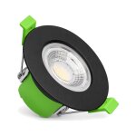Silumen spot encastrable coupe - feu bbc 6w �86mm dimmable cct ip65 noir - 3000k / 4000k / 6500k
