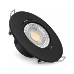 Silumen spot encastrable extra plat 4w cct noir �90mm - 3000k / 4000k / 6500k