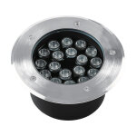 Silumen spot ext�rieur encastrable 18w ip67 220v sol 30� �180mm - blanc froid 6000k - 8000k