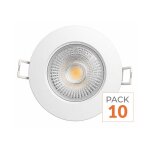 Silumen pack de 10 - spot led encastrable �tanche rond 5w blanc - blanc chaud 2300k - 3500k