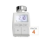 Silumen t�te thermostatique connect�e zigbee universelle avec ecran lcd (lot de 4)
