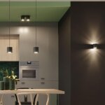 Sollux applique murale cylindre noir pour ampoule g9