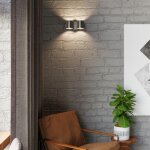 Sollux applique murale double cylindre noir pour ampoule g9