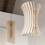 Sollux suspension bois cylindre pour ampoule e27