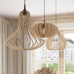 Sollux suspension bois poire pour ampoule e27