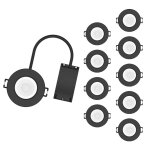 Silumen spot encastrable 6w dimmable cct ip65 noir - 3000k / 4000k / 6500k (pack de 10)
