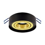 Struhm spot encastrable orientable noir et or pour ampoule gu10