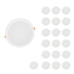 Silamp spot led encastrable plat tanche 20w blanc transformateur intgr (pack de 20) - blanc chaud ...