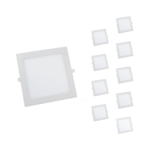 Silamp spot led extra plat carr 24w blanc (pack de 10) - blanc chaud 2300k - 3500k