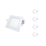 Silamp spot led extra plat carr blanc 24w (pack de 5) - blanc chaud 2300k - 3500k